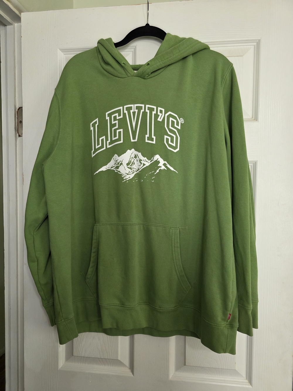 Levi's Green Hooded Sweatshirt with White Mountain Logo